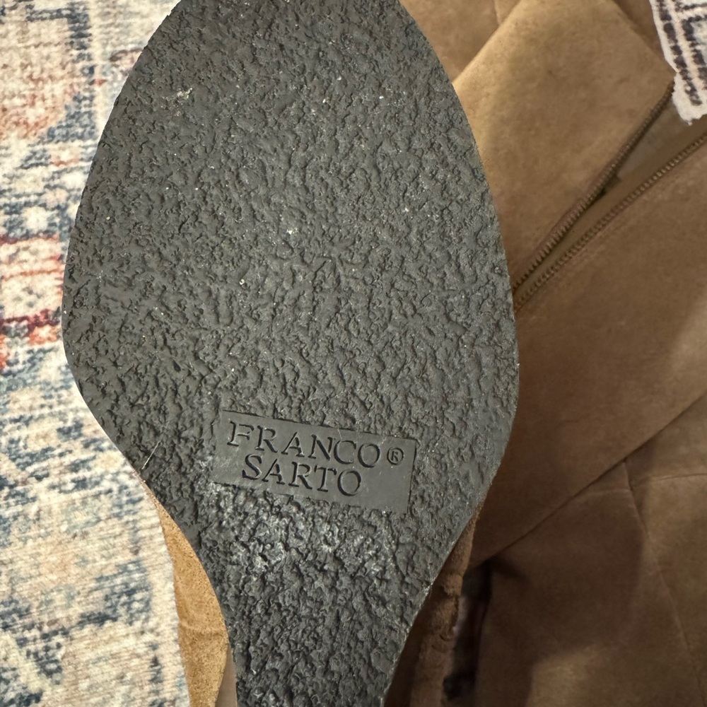 Franco Sarto Osteria Suede Wedge Knee Boots - Picture 3 of 8